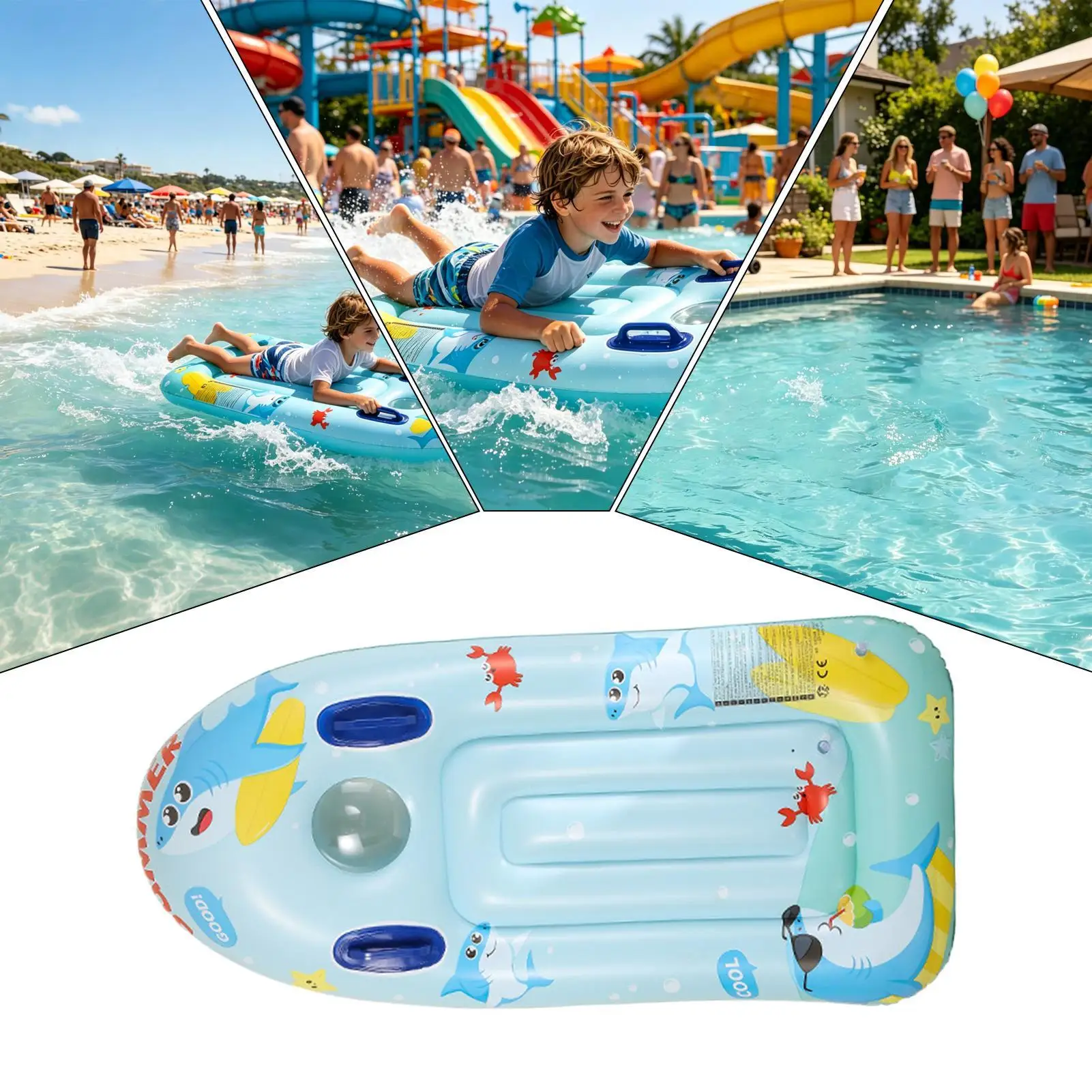 Inflatable Surf Body Board Pool Water Toy Kids With Handles Inflatable Water Surfboard For Boys Girls Lake Beach Pond River
Inflatable Surf Body Board Pool Water Toy Kids With Handles Inflatable Water Surfboard For Boys Girls Lake Beach Pond River