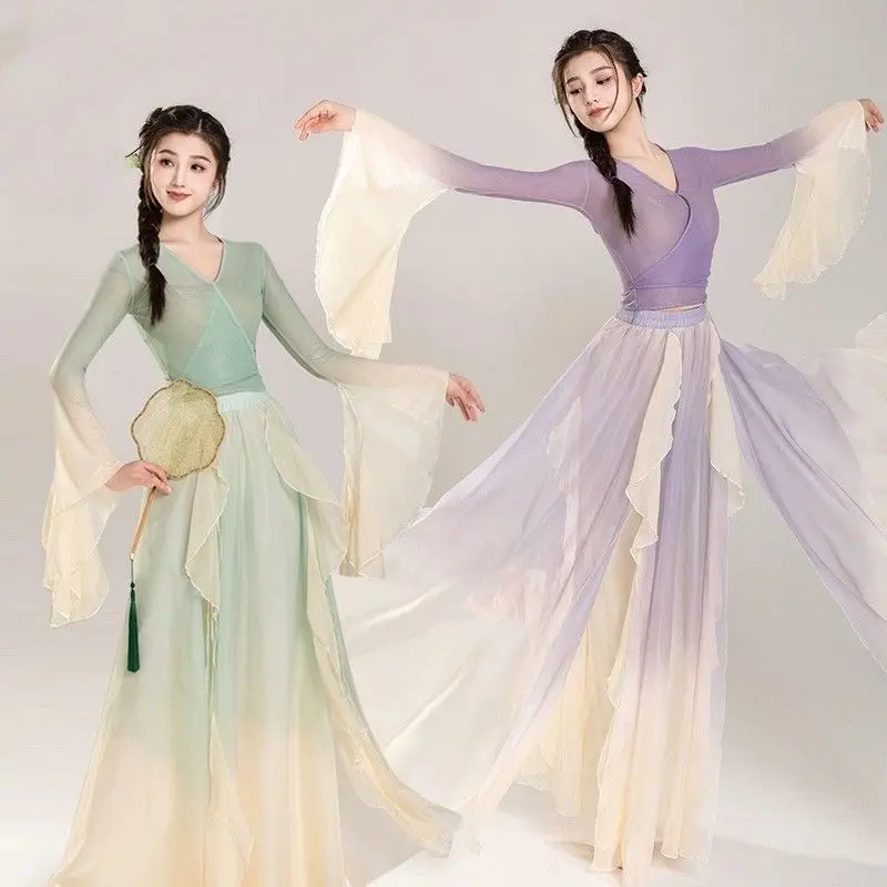 Classical Dance Fairy Qi Body Rhyme Top Performance Costume Elegant Performance Gauze Clothing Practice Set
Classical Dance Fairy Qi Body Rhyme Top Performance Costume Elegant Performance Gauze Clothing Practice Set