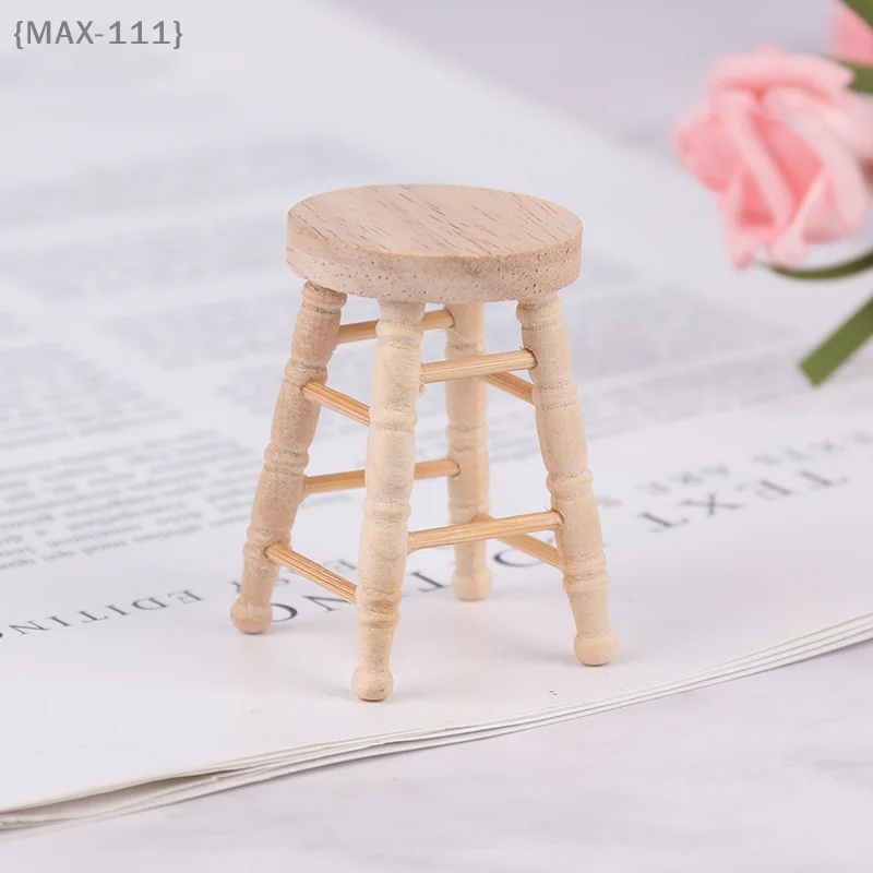 【F2-MAX111】1:12 Dollhouse Miniature Accessories Wooden Stool Chair Doll House Furniture
【F2-MAX111】1:12 Dollhouse Miniature Accessories Wooden Stool Chair Doll House Furniture