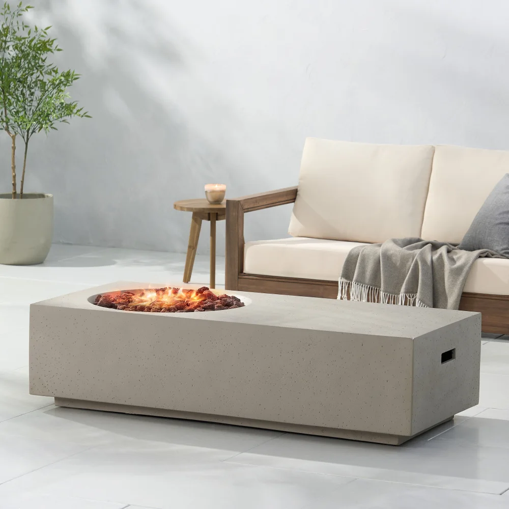56 Inch Rectangle MGO Fire Pit Table 50000 BTU Modern Outdoor Gas Fire Pit Light Grey for Patio Garden Backyard Gatherings
56 Inch Rectangle MGO Fire Pit Table 50000 BTU Modern Outdoor Gas Fire Pit Light Grey for Patio Garden Backyard Gatherings