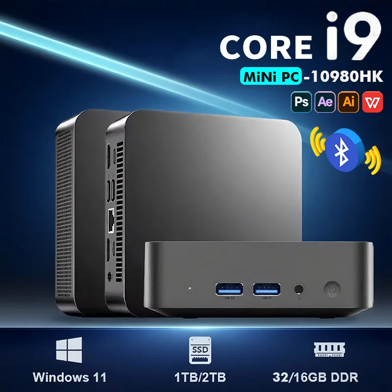 Mini PC Windows 11 Pro Core i9-10980HK 16GB/32GB DDR4 1TB/2TB SSD PC Gamer Computer Dual WIFI 6 BT5.2 4K HD Mini Gaming Desktop
Mini PC Windows 11 Pro Core i9-10980HK 16GB/32GB DDR4 1TB/2TB SSD PC Gamer Computer Dual WIFI 6 BT5.2 4K HD Mini Gaming Desktop