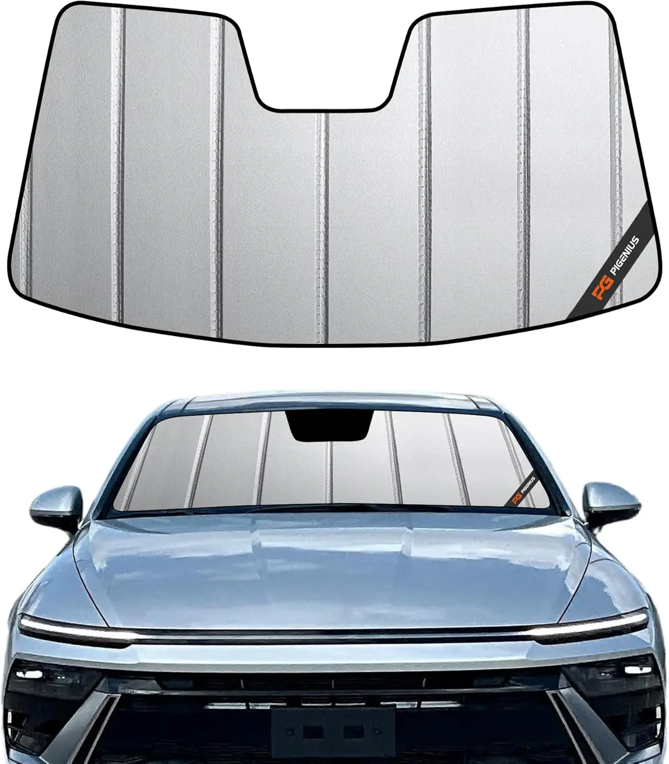 Универсальный солнцезащитный экран для лобового стекла автомобиля, складной дизайн типа «гармошка» с сумкой для хранения
Универсальный солнцезащитный экран для лобового стекла автомобиля, складной дизайн типа «гармошка» с сумкой для хранения