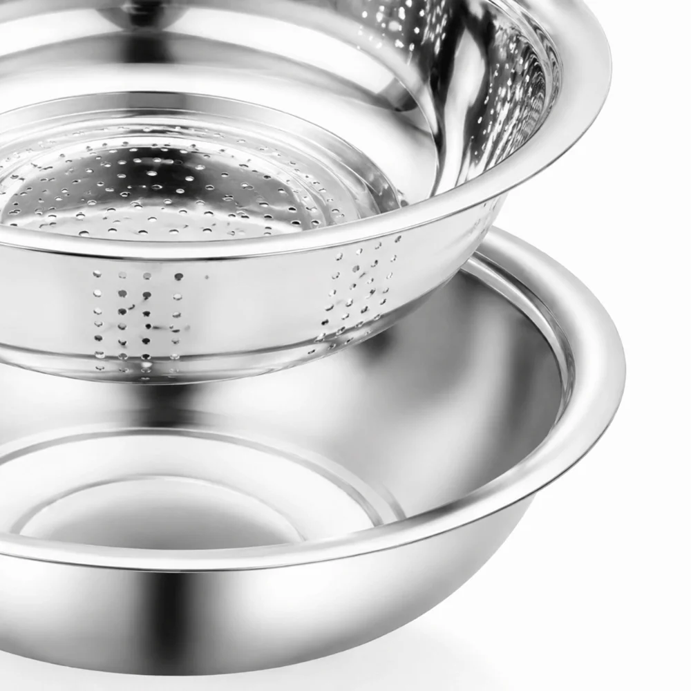 3Pcs Rustless Steel Grater Bowl Three-in-one Multifunctional Washing Basin Anti Slip Base Detachable Drain Basket Fruitcleaning
3Pcs Rustless Steel Grater Bowl Three-in-one Multifunctional Washing Basin Anti Slip Base Detachable Drain Basket Fruitcleaning