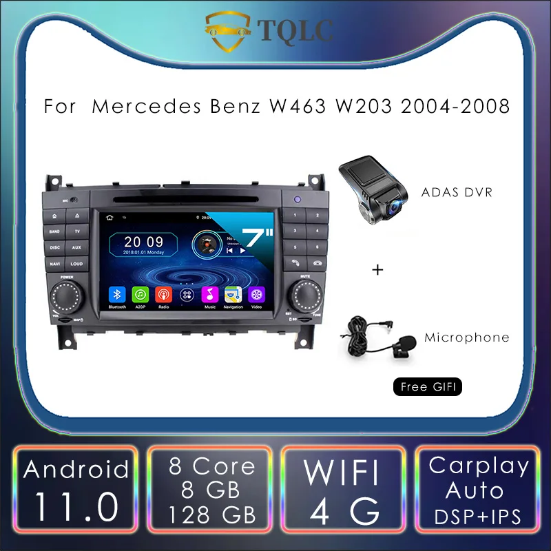 2 Din Car Radio Android Player GPS Stereo For Mercedes Benz W463 W203 2004-2008 Radio Carplay Multimedia Player Autoradio 8+128G
2 Din Car Radio Android Player GPS Stereo For Mercedes Benz W463 W203 2004-2008 Radio Carplay Multimedia Player Autoradio 8+128G