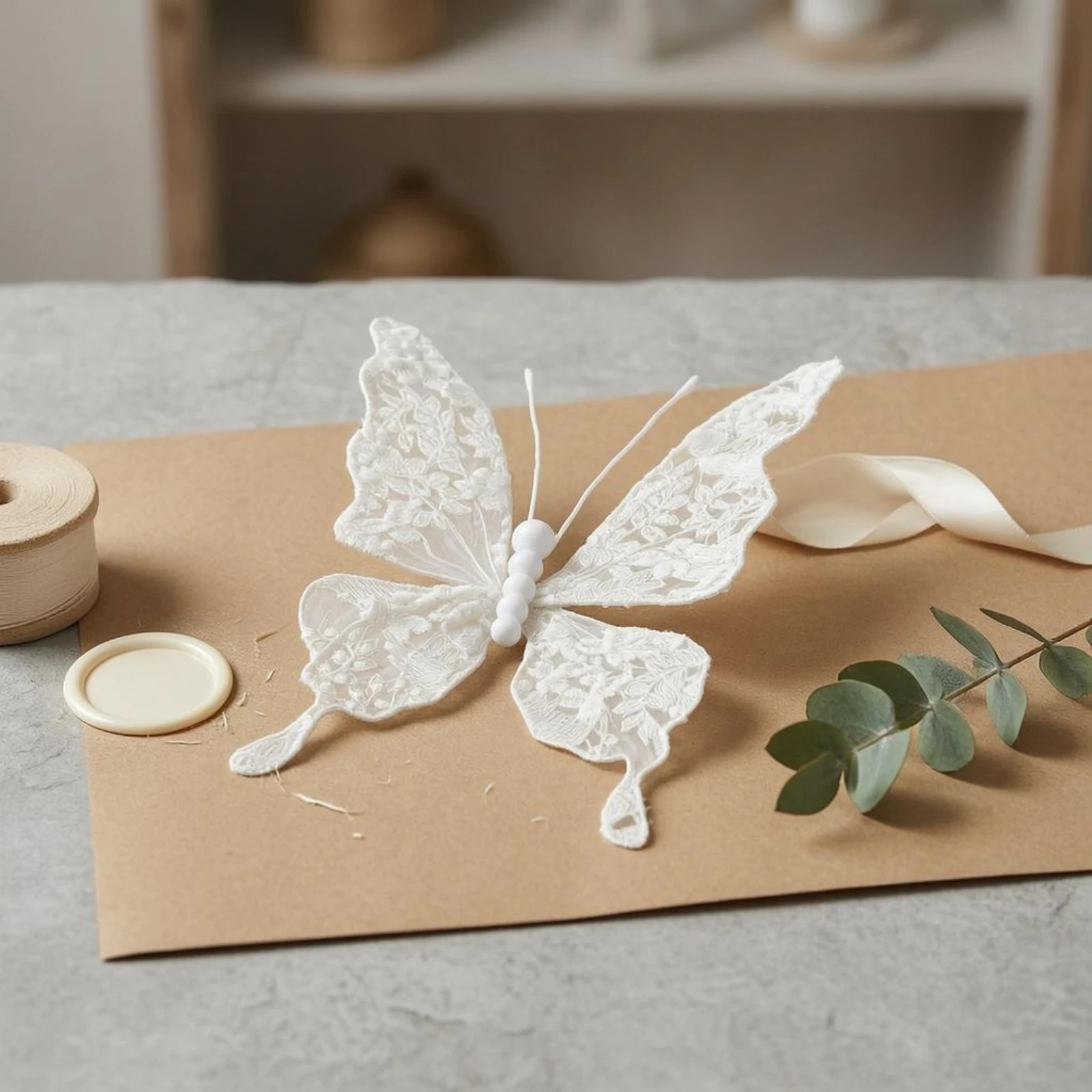 Beaded Lace Butterfly Ornament Translucent Lace Butterfly Ornament White
Beaded Lace Butterfly Ornament Translucent Lace Butterfly Ornament White