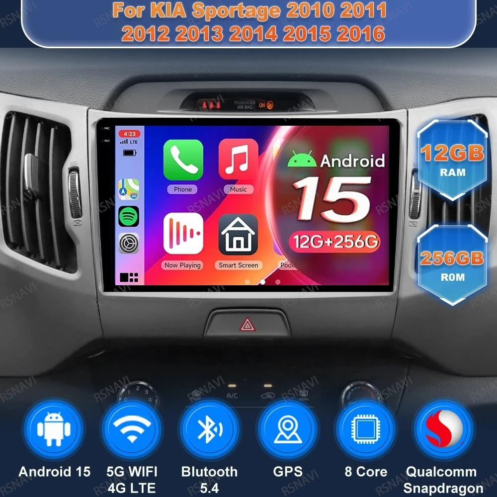 Car Radio Andoird 15 For KIA Sportage 2010 2011 2012 2013 2014 2015 2016 Autoradio Wireless Carplay Auto 4G LTE DSP Viedo Player
Car Radio Andoird 15 For KIA Sportage 2010 2011 2012 2013 2014 2015 2016 Autoradio Wireless Carplay Auto 4G LTE DSP Viedo Player