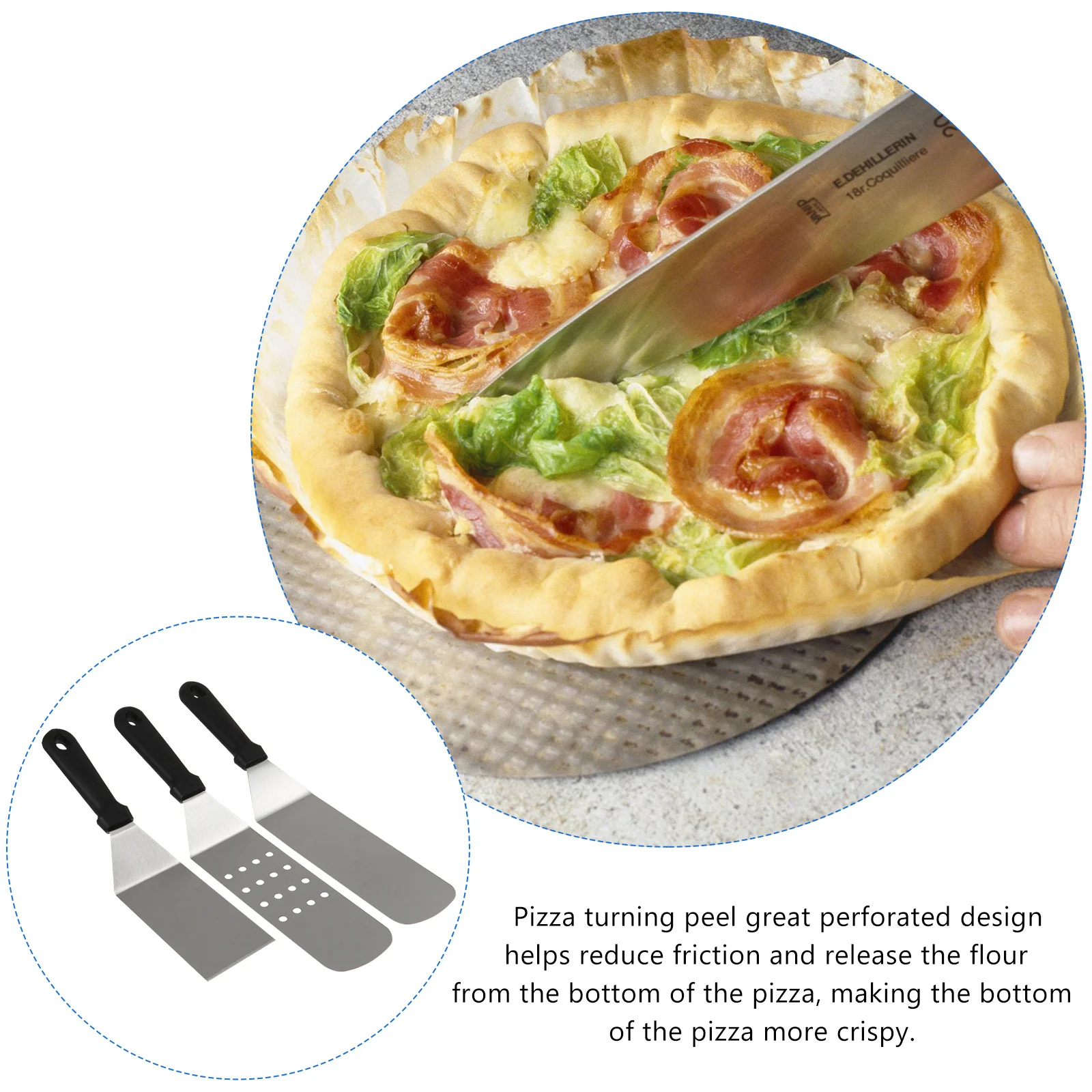 3Pcs Stainless Steel Pizza Peel Baking Shovel Paddle Wide Transfer Trays Practical Gift for Kitchen Use Stainless Steel Shovel
3Pcs Stainless Steel Pizza Peel Baking Shovel Paddle Wide Transfer Trays Practical Gift for Kitchen Use Stainless Steel Shovel