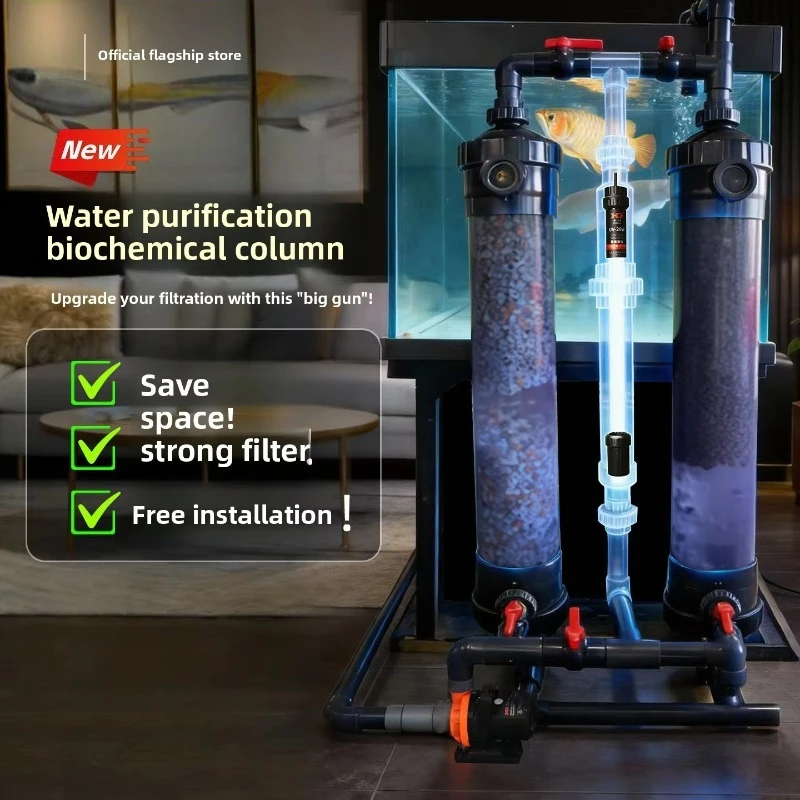 Shigawa External Ultra-Quiet Space-Saving Biochemical Column Aquarium Filter with Strong Filtration for Fish Tank
Shigawa External Ultra-Quiet Space-Saving Biochemical Column Aquarium Filter with Strong Filtration for Fish Tank