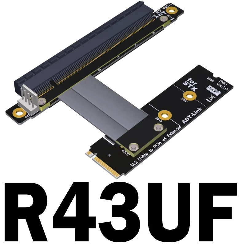 M.2 NVMe to PCIe x16 Extension Riser Cable Gen3 GPU extension cable Graphics Video Cards
M.2 NVMe to PCIe x16 Extension Riser Cable Gen3 GPU extension cable Graphics Video Cards