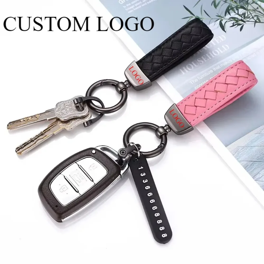 Custom Logo Sheep Genuine Braid Leather Keychain Car Accessory Metal Weaving High-end Laser Engrave Personalize Key Chain Holder
Custom Logo Sheep Genuine Braid Leather Keychain Car Accessory Metal Weaving High-end Laser Engrave Personalize Key Chain Holder