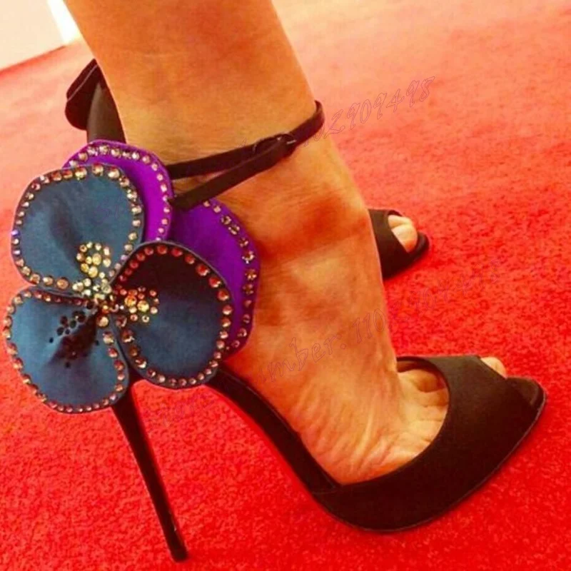 Black Satin Flower Decor Sandals Ankle Strap Peep Toe Shoes for Women Thin High Heels Evening Shoes 2024 Zapatos Para Mujere
Black Satin Flower Decor Sandals Ankle Strap Peep Toe Shoes for Women Thin High Heels Evening Shoes 2024 Zapatos Para Mujere