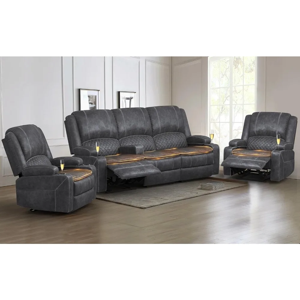 3 Seater Recliner Sofa Set with 2-Tier Cushion,3 Seater Reclining Couch Velvet Fabric, 2 Oversize Recliner Chair Sofa Seat
3 Seater Recliner Sofa Set with 2-Tier Cushion,3 Seater Reclining Couch Velvet Fabric, 2 Oversize Recliner Chair Sofa Seat