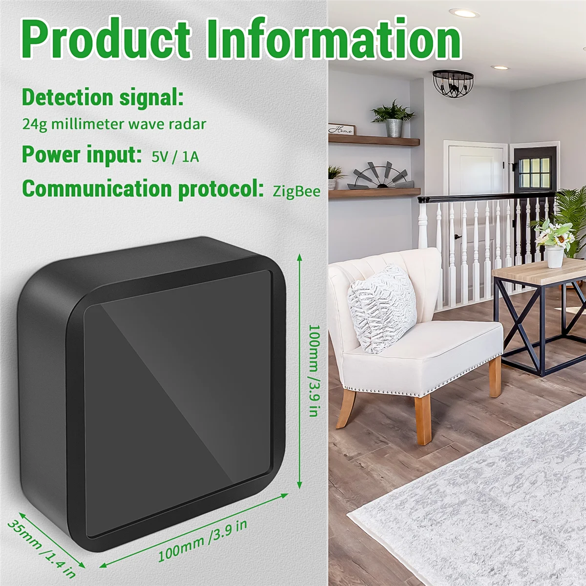 Датчик присутствия человека ZigBee, mmWave радар, высокая точность, датчик присутствия человека, датчик с поддержкой Tuya
Датчик присутствия человека ZigBee, mmWave радар, высокая точность, датчик присутствия человека, датчик с поддержкой Tuya