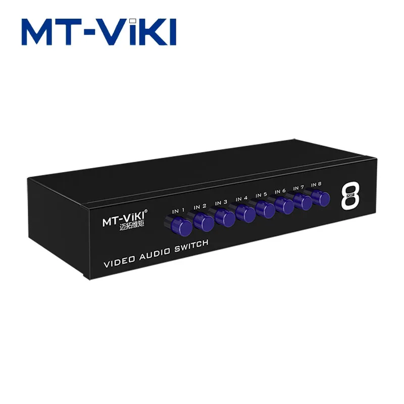 MT-VIKI 8-портовый AV-переключатель RCA-переключатель Аудио-видео селектор 8 входов 1 выход Переключатель аудио и видео MT-831AV
MT-VIKI 8-портовый AV-переключатель RCA-переключатель Аудио-видео селектор 8 входов 1 выход Переключатель аудио и видео MT-831AV