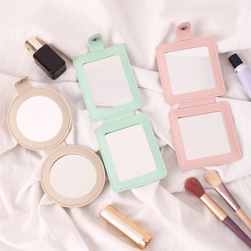 2-Face Makeup Mirror Solid Color PU Leather Simple Portable Handheld Mirror Foldable Student Compact Cute Pocket Mirror
2-Face Makeup Mirror Solid Color PU Leather Simple Portable Handheld Mirror Foldable Student Compact Cute Pocket Mirror