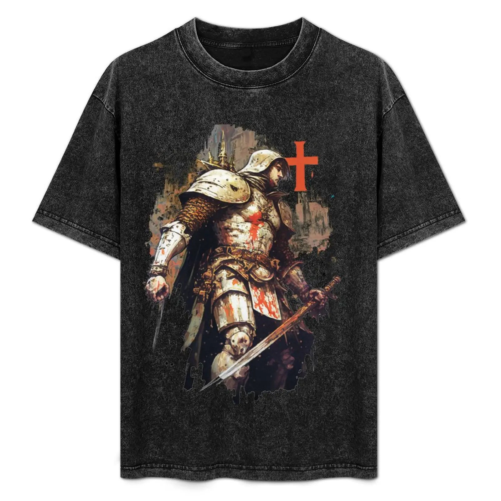 Medieval Knight Templar T-Shirt Outdoor Work Short Sleeve Top
Medieval Knight Templar T-Shirt Outdoor Work Short Sleeve Top