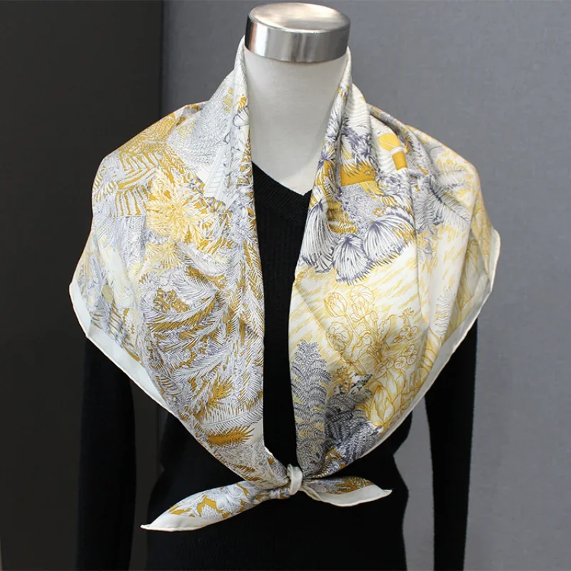 High-end Elegant Women Exquisite Rainforest Print Quality 14MM Twill Silk Hand Rolled Edge Versatile Large Square Scarf Shawl
High-end Elegant Women Exquisite Rainforest Print Quality 14MM Twill Silk Hand Rolled Edge Versatile Large Square Scarf Shawl