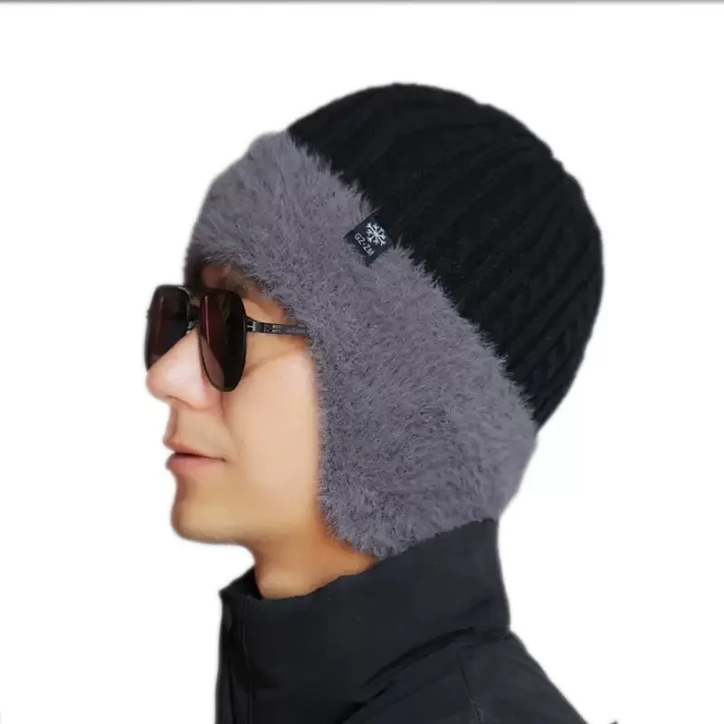 Men's Winter Warm Beanie - Daily Wear Knit Polyester Hat (56-58cm) with Ear Flaps & Color Block Design 
Men's Winter Warm Beanie - Daily Wear Knit Polyester Hat (56-58cm) with Ear Flaps & Color Block Design