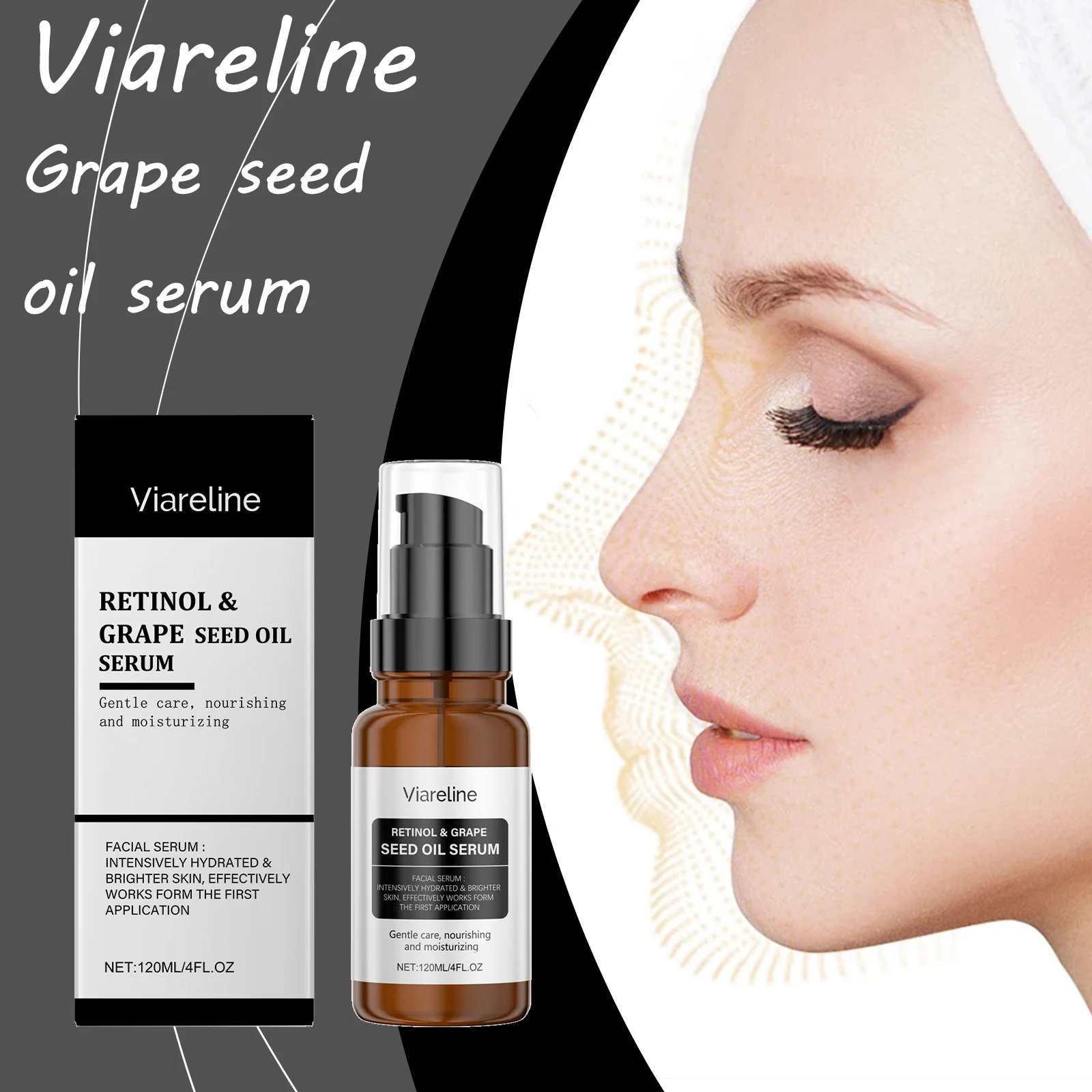 Viareline Grape Seed Oil Face Serum Moisturizing Improve Brightness Promote Skin Luster Non-greasy Refreshing Retinol Face Serum
Viareline Grape Seed Oil Face Serum Moisturizing Improve Brightness Promote Skin Luster Non-greasy Refreshing Retinol Face Serum