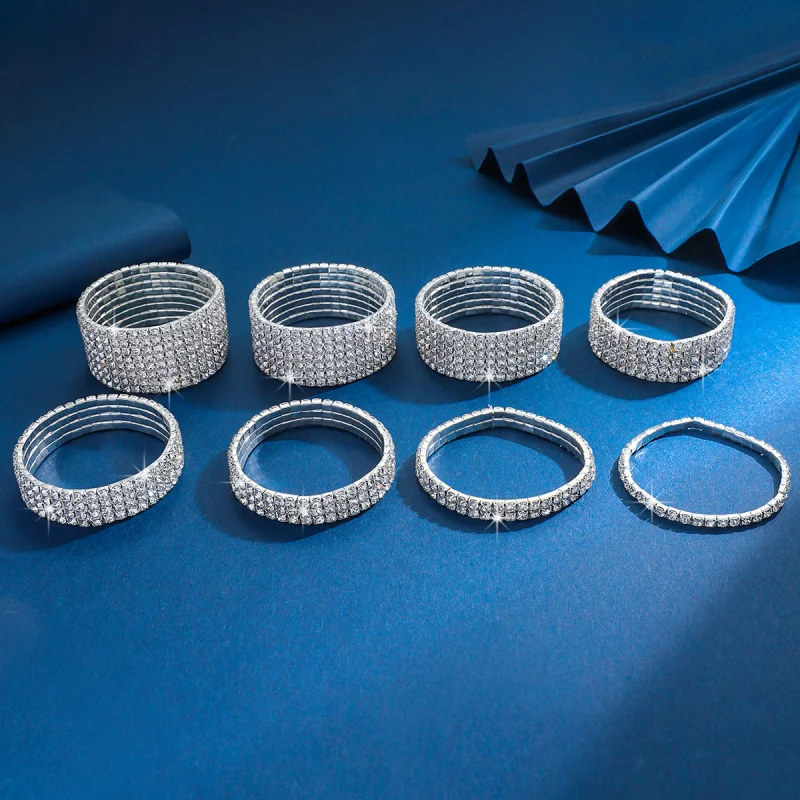 European and American Cross-Border New Fashion Light Luxury Multi-Row Zircon Necklace Elastic Rhinestone Bracelet Full Diamond B
European and American Cross-Border New Fashion Light Luxury Multi-Row Zircon Necklace Elastic Rhinestone Bracelet Full Diamond B