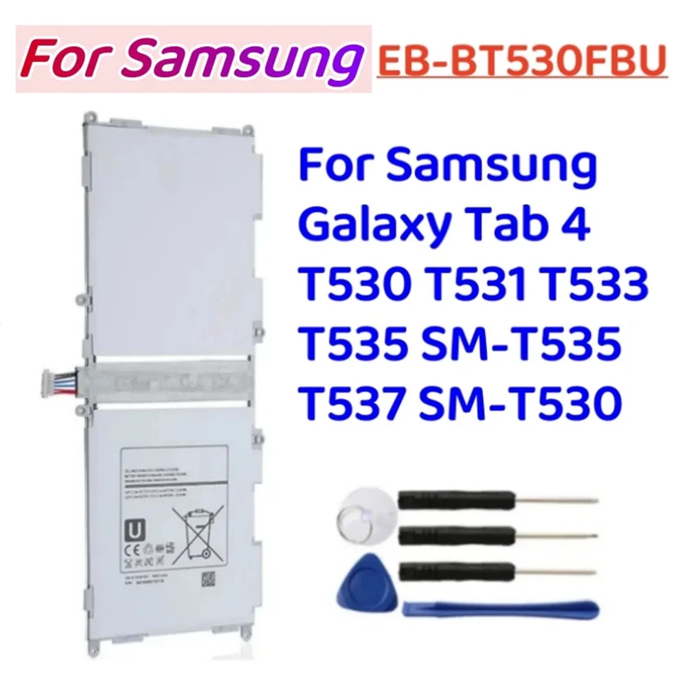 NEW EB-BT530FBU EB-BT530FBC EB-BT530FBE Battery For SAMSUNG Galaxy Tab 4 10.1" SM-T530 T531 T533 T535 T537 6800mAh
NEW EB-BT530FBU EB-BT530FBC EB-BT530FBE Battery For SAMSUNG Galaxy Tab 4 10.1" SM-T530 T531 T533 T535 T537 6800mAh