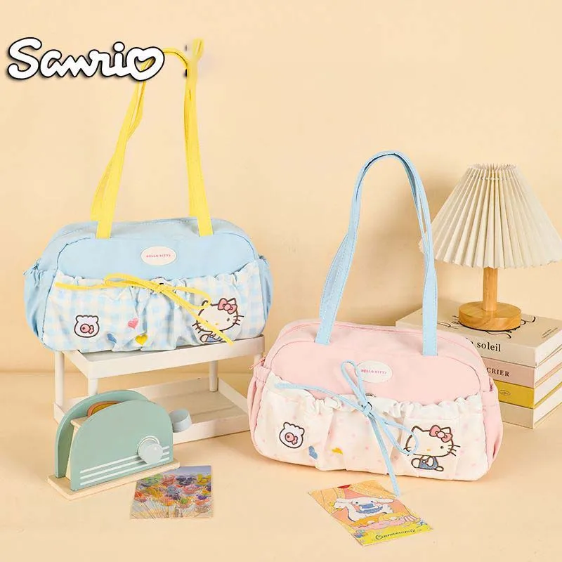 Licensed Sanrio Hello Kitty Shoulder Bag Cute Plaid Embroidery Tote Bag Large Capacity Travel School Bag for Teen Kawaii Anime
Licensed Sanrio Hello Kitty Shoulder Bag Cute Plaid Embroidery Tote Bag Large Capacity Travel School Bag for Teen Kawaii Anime