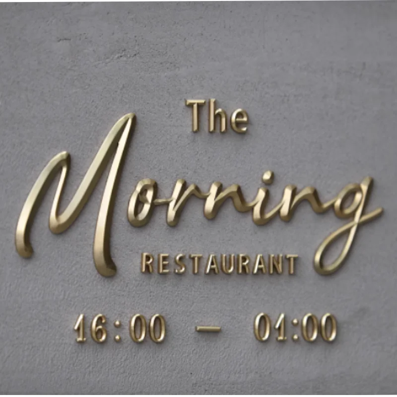 Custom Made 5mm Thick Solid Gold Color Aluminum Sign 3D Embossed Metal Letters
Custom Made 5mm Thick Solid Gold Color Aluminum Sign 3D Embossed Metal Letters