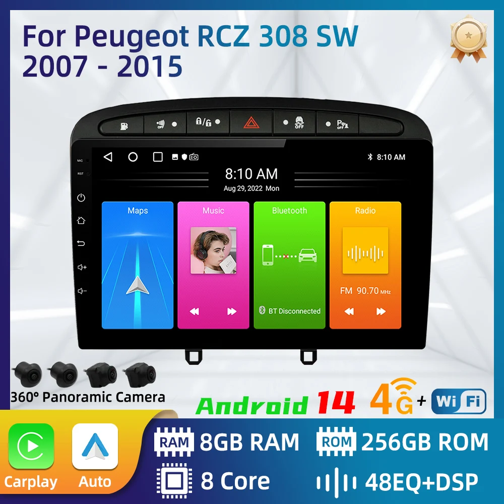 Car Multimedia For Peugeot RCZ 308 SW 2007 - 2015 408 2012 - 2020 Android Radio GPS Navigation Carplay Head Unit Stereo 2 Din 4G
Car Multimedia For Peugeot RCZ 308 SW 2007 - 2015 408 2012 - 2020 Android Radio GPS Navigation Carplay Head Unit Stereo 2 Din 4G