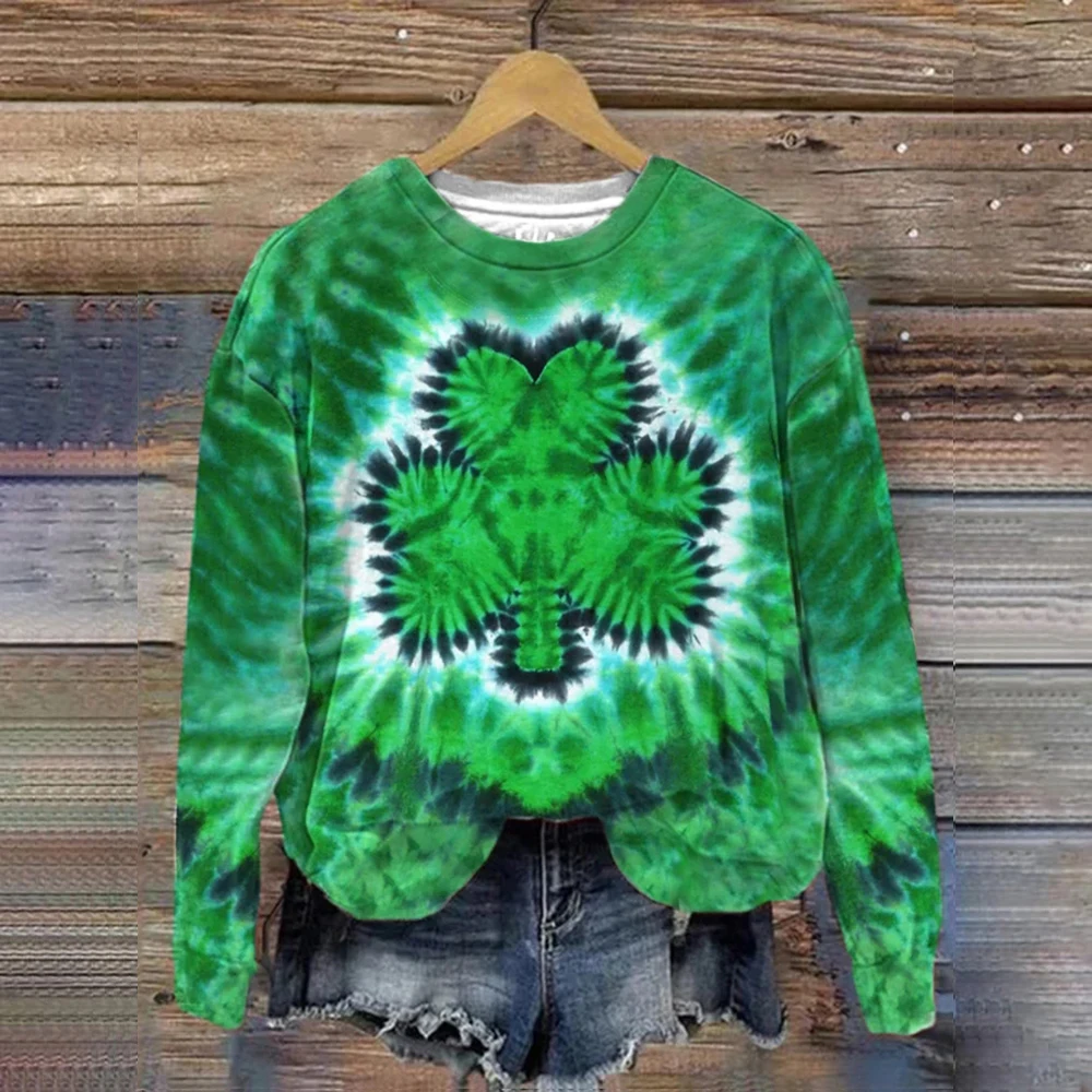 Women's Hoodies St. Patrick's Day Gift Clover Four Leaf Clover Art Print Knit Pullover Sweatshirts Oversized O-Neck Fashion Tops
Women's Hoodies St. Patrick's Day Gift Clover Four Leaf Clover Art Print Knit Pullover Sweatshirts Oversized O-Neck Fashion Tops
