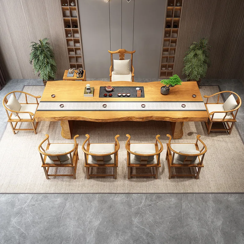 Log large board tea table New Chinese irregular table and chairs Office
Log large board tea table New Chinese irregular table and chairs Office