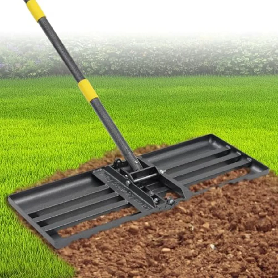 Heavy Duty Lawn Leveling Rake 30x10 with 72" Adjustable Handle - Commercial Grade Landscape Grading Tool, Foldable Yard Leveler
Heavy Duty Lawn Leveling Rake 30x10 with 72" Adjustable Handle - Commercial Grade Landscape Grading Tool, Foldable Yard Leveler