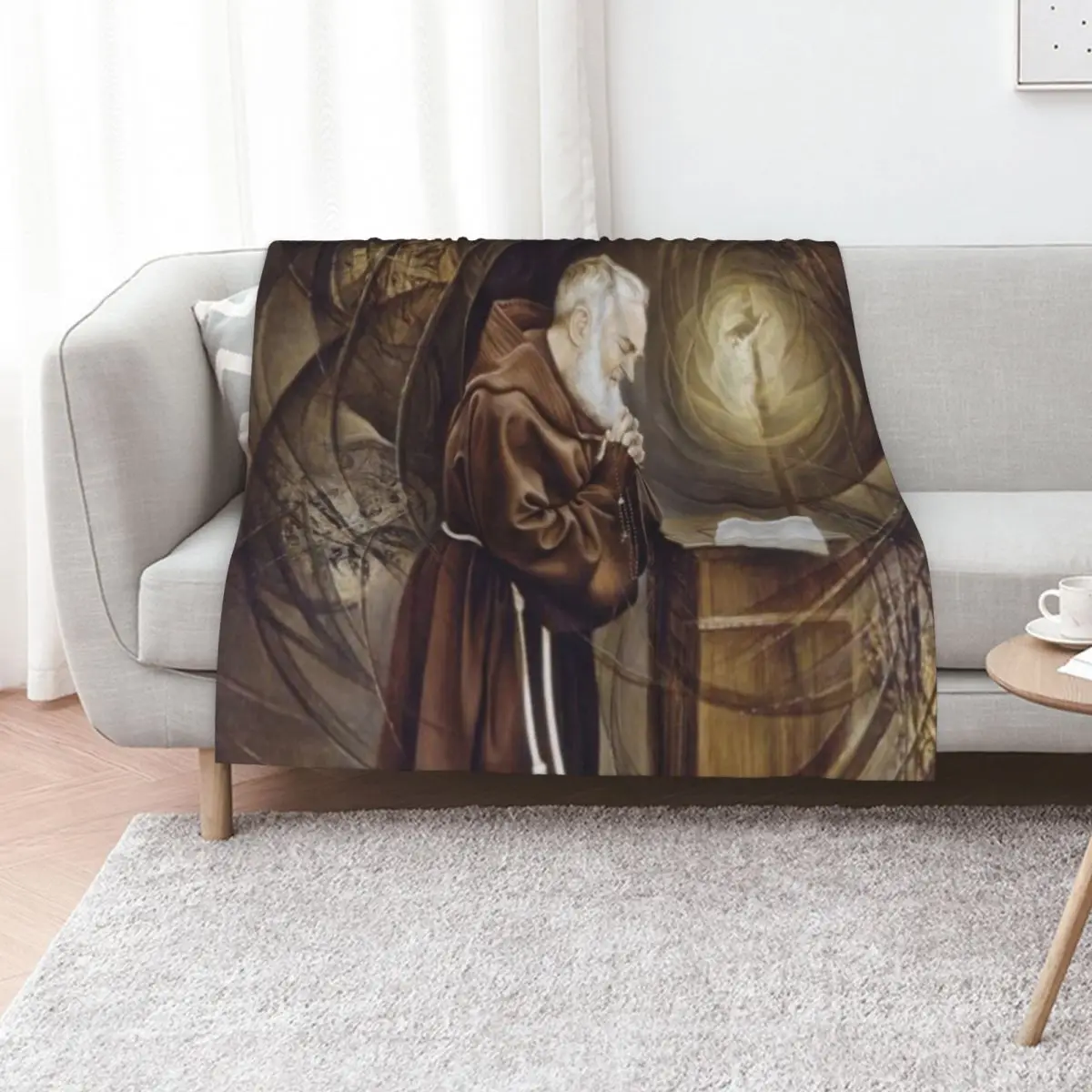 Padre Pio Throw Blanket All Season Soft Lightweight Blanket for Home
Padre Pio Throw Blanket All Season Soft Lightweight Blanket for Home