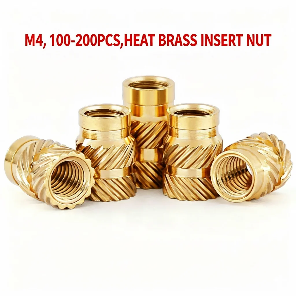 M4 Brass Heat Set Insert Nut 100/200PCS Hot Melt Embedment Thread Inserts for 3D Printer, Plastic Parts & DIY Molding
M4 Brass Heat Set Insert Nut 100/200PCS Hot Melt Embedment Thread Inserts for 3D Printer, Plastic Parts & DIY Molding