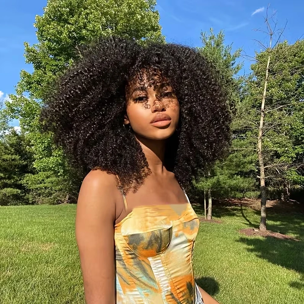 Афро-кудрявые вьющиеся парики с челкой для чернокожих женщин Бразильский синтетический парик Полная машинная работа Волосы 250% Плотность Кожа головы Парики
Афро-кудрявые вьющиеся парики с челкой для чернокожих женщин Бразильский синтетический парик Полная машинная работа Волосы 250% Плотность Кожа головы Парики