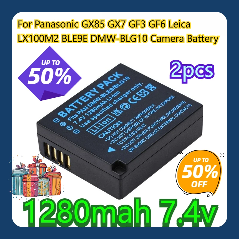 2pcs For Panasonic GX85 GX7 GF3 GF6 Leica LX100M2 BLE9E DMW-BLG10 Camera Battery Suitable
2pcs For Panasonic GX85 GX7 GF3 GF6 Leica LX100M2 BLE9E DMW-BLG10 Camera Battery Suitable