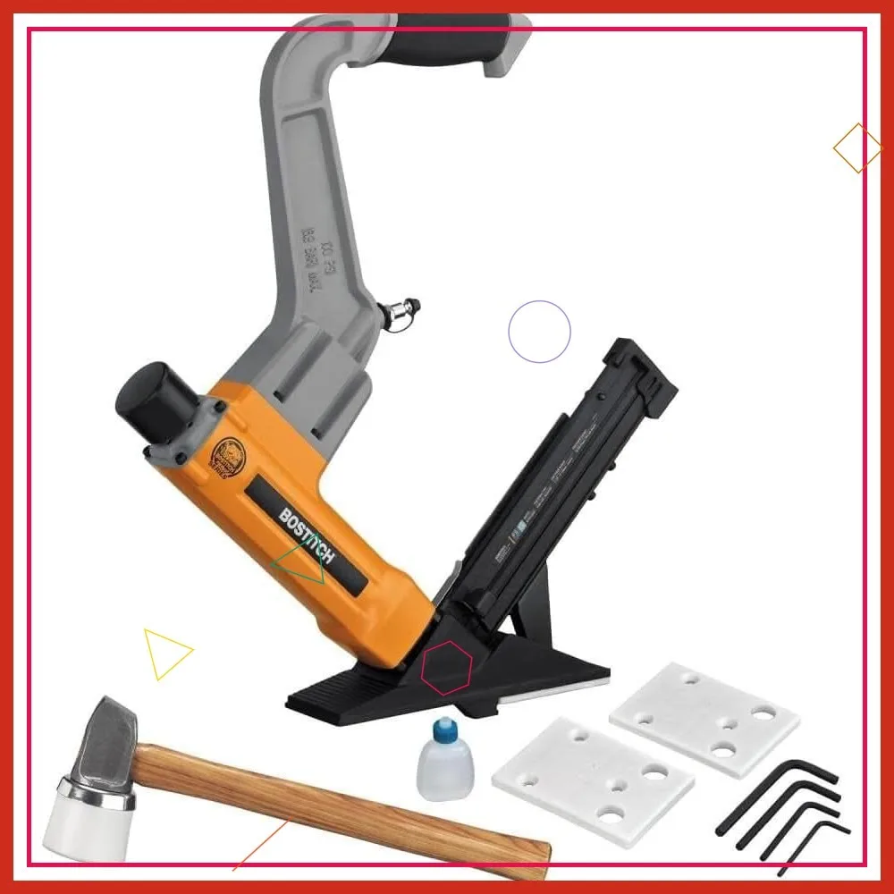Flooring Pneumatic Nailer Stapler for Hardwood, Engineered Wood, and Laminate
Flooring Pneumatic Nailer Stapler for Hardwood, Engineered Wood, and Laminate
