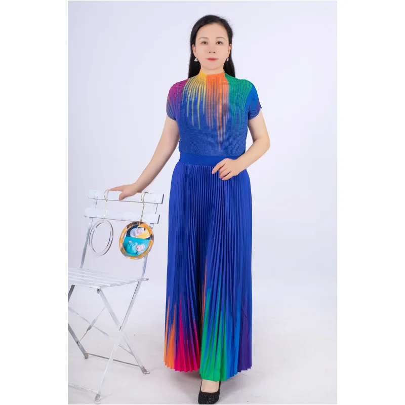 Miyake Pleated Suit Women's Autumn New Fashion Printing All-match Large Size Slim Top&Skirt 2 Pcs Set
Miyake Pleated Suit Women's Autumn New Fashion Printing All-match Large Size Slim Top&Skirt 2 Pcs Set