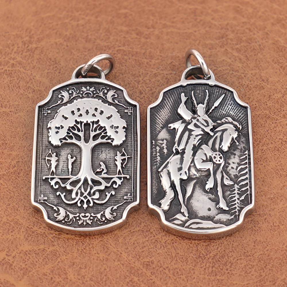 Viking Knight Pendant Necklace Stainless Steel Double Sided Tree of Life Norse Jewelry Gift for Men Unisex Warrior Chain Mytholo
Viking Knight Pendant Necklace Stainless Steel Double Sided Tree of Life Norse Jewelry Gift for Men Unisex Warrior Chain Mytholo