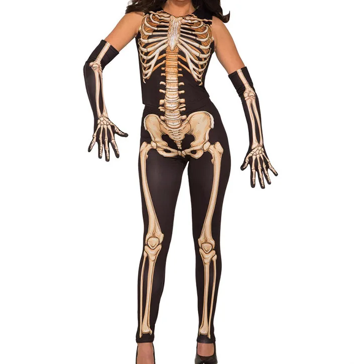 Halloween Cosplay Costume Adult Female Skeleton Print Jumpsuit Party Carnival Performance Zipper Tight Bodysuit New Arrival 2026
Halloween Cosplay Costume Adult Female Skeleton Print Jumpsuit Party Carnival Performance Zipper Tight Bodysuit New Arrival 2026