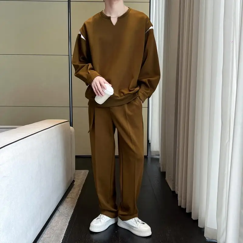 2025 Spring V-Neck Color Block Pullover Sportswear Set, Casual Tracksuit Men and Women Relaxing Lazy Style Hoodie Sweatpants
2025 Spring V-Neck Color Block Pullover Sportswear Set, Casual Tracksuit Men and Women Relaxing Lazy Style Hoodie Sweatpants