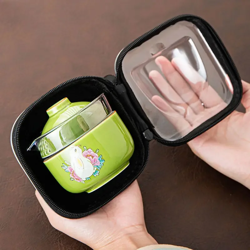 Tiktok portable travel tea set Kung Fu tea pot cup Quick cup a pot three cups travel set
Tiktok portable travel tea set Kung Fu tea pot cup Quick cup a pot three cups travel set