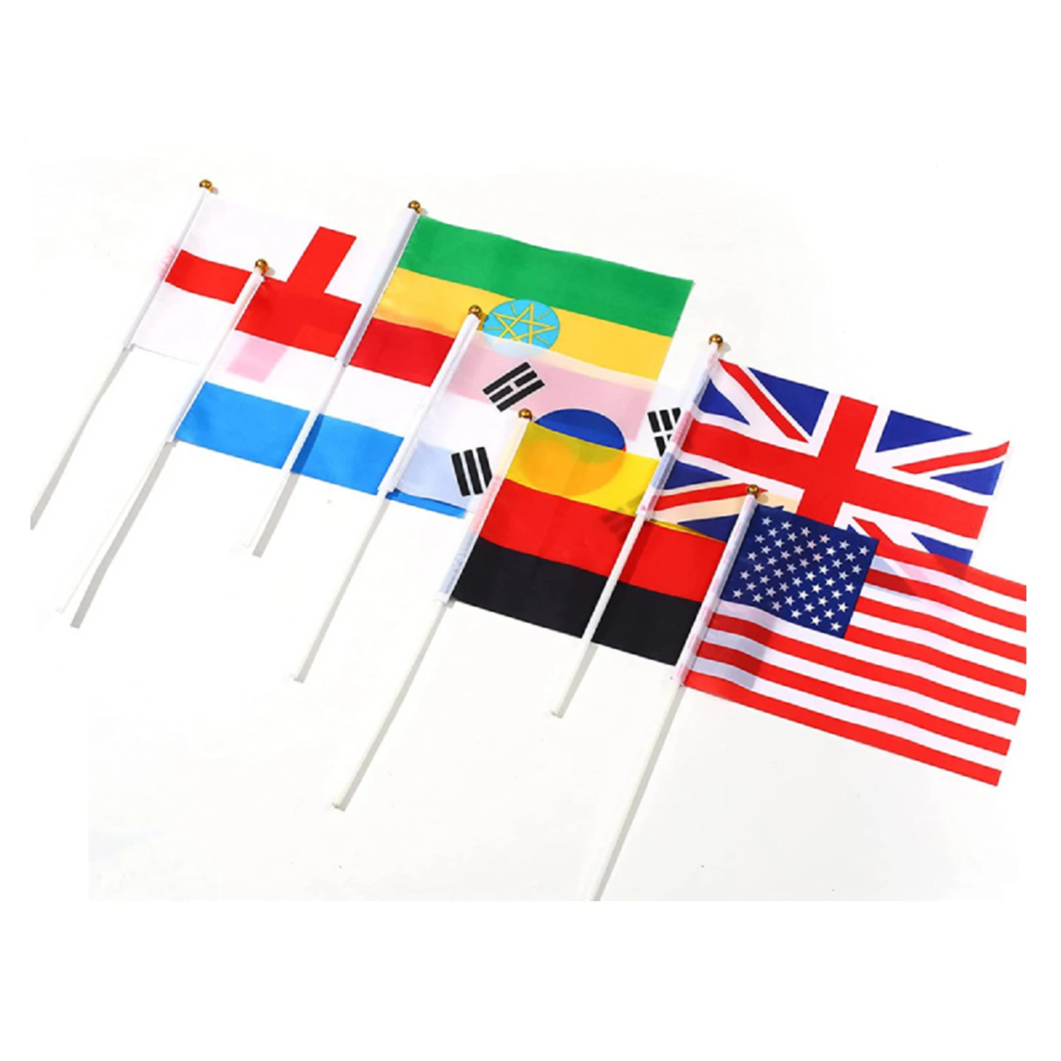 3pcs Mini Hand Waving Flag 14x21cm Colored flag polyester flag Suitable for various gatherings and party gifts
3pcs Mini Hand Waving Flag 14x21cm Colored flag polyester flag Suitable for various gatherings and party gifts