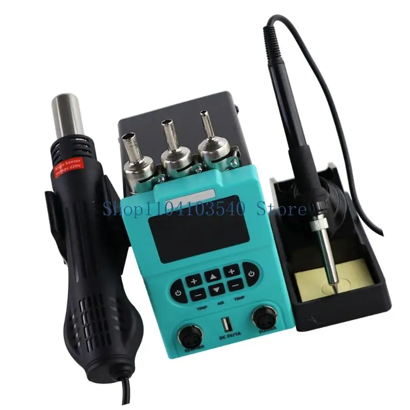 02DC Soldering Station Electric Soldering Iron And Hot Air 2 in 1 Digital Display Rework Welding Desoldering Repair Tools
02DC Soldering Station Electric Soldering Iron And Hot Air 2 in 1 Digital Display Rework Welding Desoldering Repair Tools