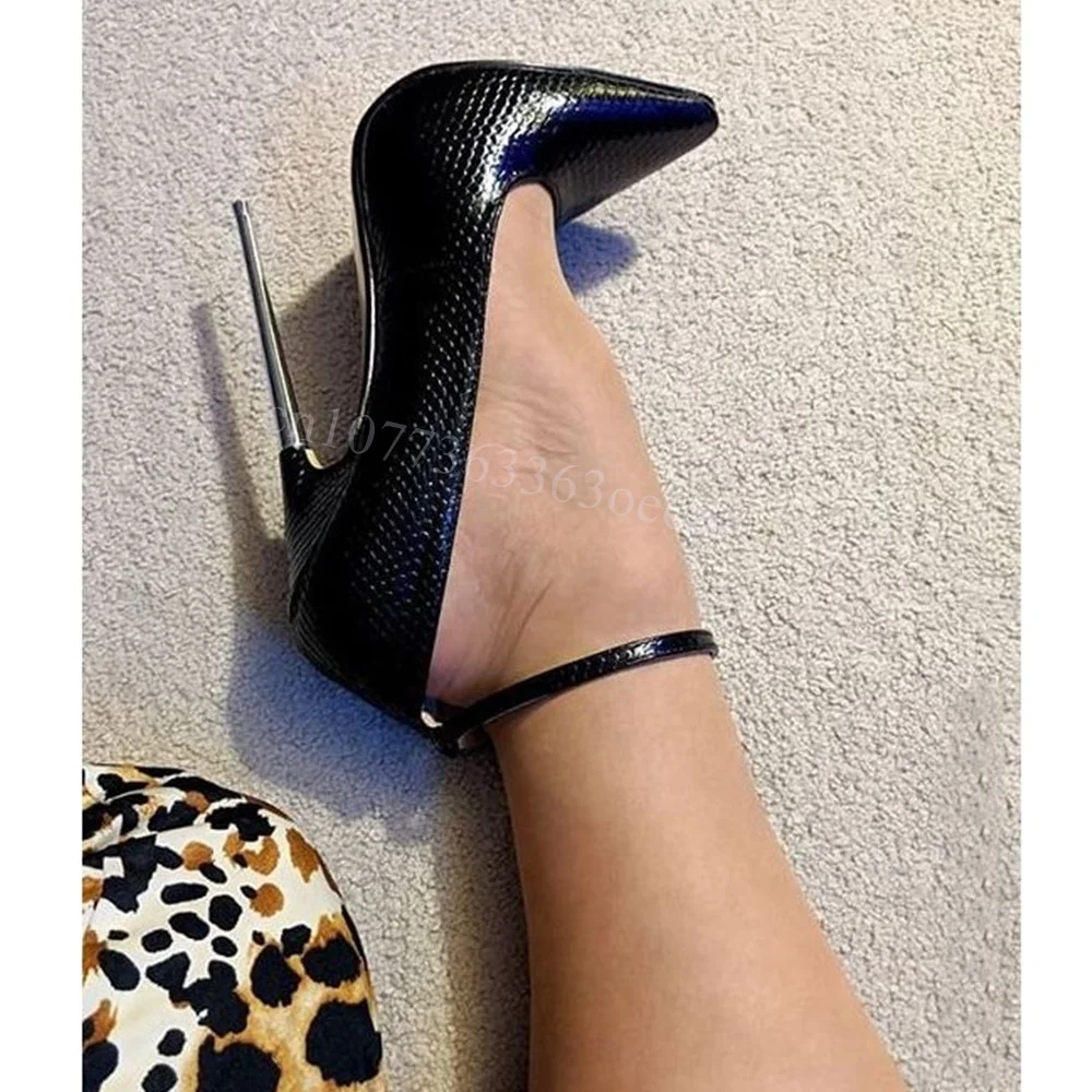 Metal Heels Pointed Toe Pumps Ankle Strap Matte Leather Shoes for Women Thin High Heels Fashion Shoes 2024 Zapatos Para Mujere
Metal Heels Pointed Toe Pumps Ankle Strap Matte Leather Shoes for Women Thin High Heels Fashion Shoes 2024 Zapatos Para Mujere