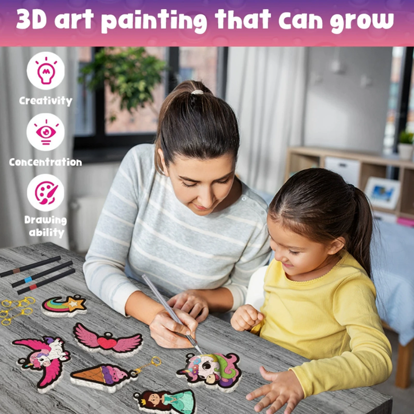 Magic Foam Texture Painting Kit Paint by Number Craft with 12 Colors Pens DIY Art Kits Christmas Gift for Girls Boys Ages 3-10
Magic Foam Texture Painting Kit Paint by Number Craft with 12 Colors Pens DIY Art Kits Christmas Gift for Girls Boys Ages 3-10