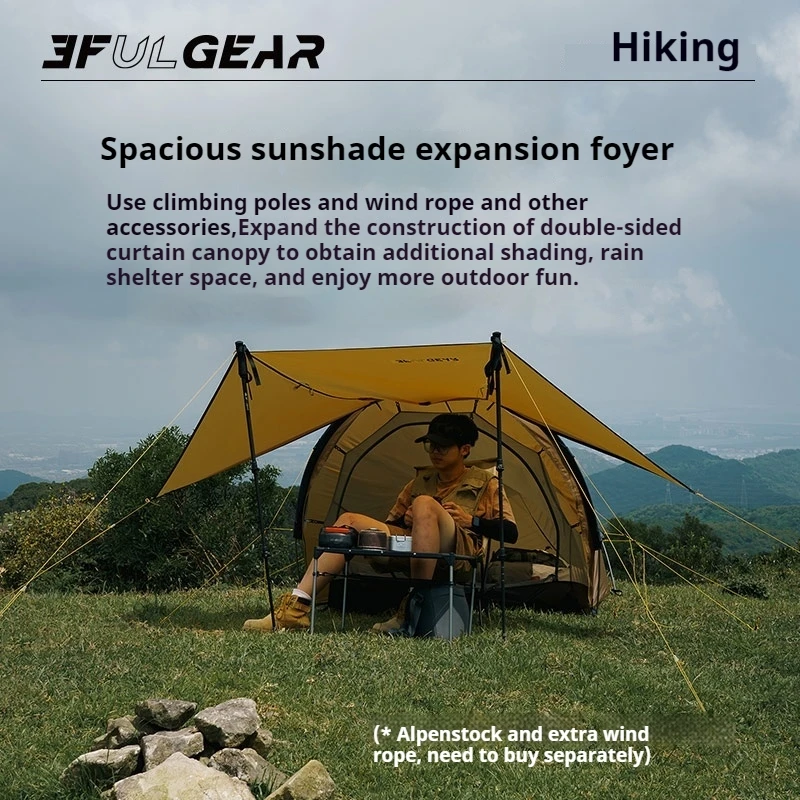 3F UL GEAR Taihang 2 Tent Camping Portable Tent 3/4 Season 15D Silnylon Outdoor Ultralight Climbing Hiking Travel Camp Tent
3F UL GEAR Taihang 2 Tent Camping Portable Tent 3/4 Season 15D Silnylon Outdoor Ultralight Climbing Hiking Travel Camp Tent