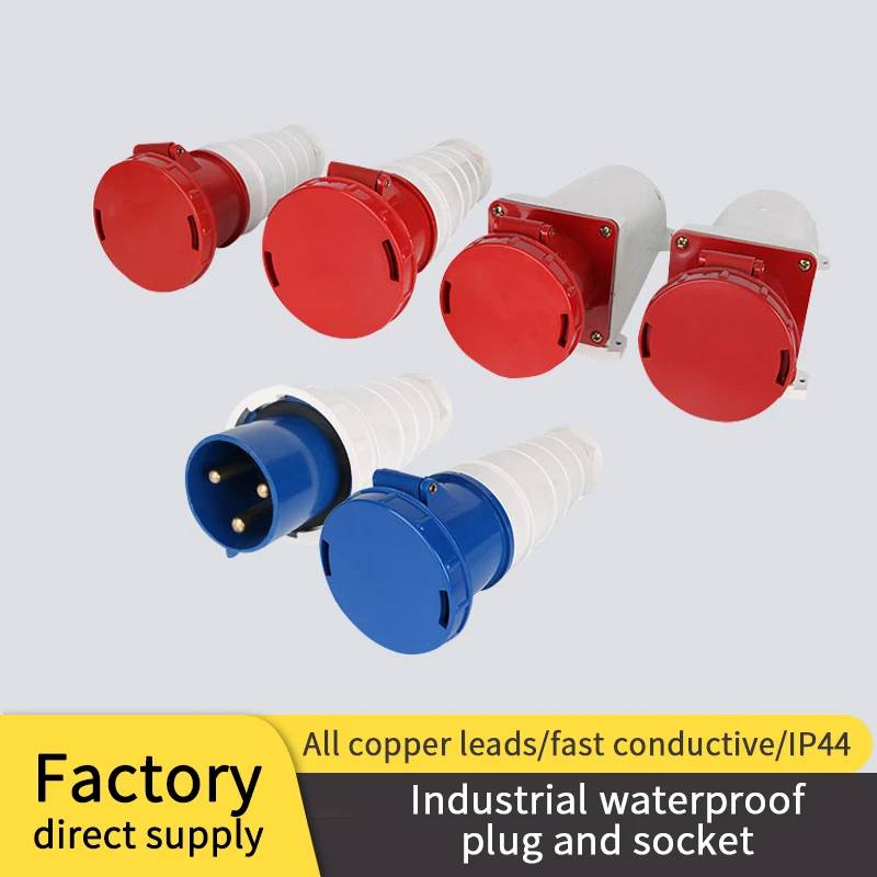 Industrial plug 125 A single-phase three-phase explosion-proof socket male-female butt IP67 connector 3/4/5 core
Industrial plug 125 A single-phase three-phase explosion-proof socket male-female butt IP67 connector 3/4/5 core