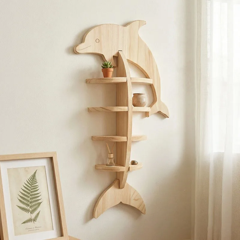 Creative Wooden Dolphin Shape Wall-mounted Rack Pendant Bedroom Living Room Wall-mounted Rack Tea Set Storage Crafts Decoration
Creative Wooden Dolphin Shape Wall-mounted Rack Pendant Bedroom Living Room Wall-mounted Rack Tea Set Storage Crafts Decoration