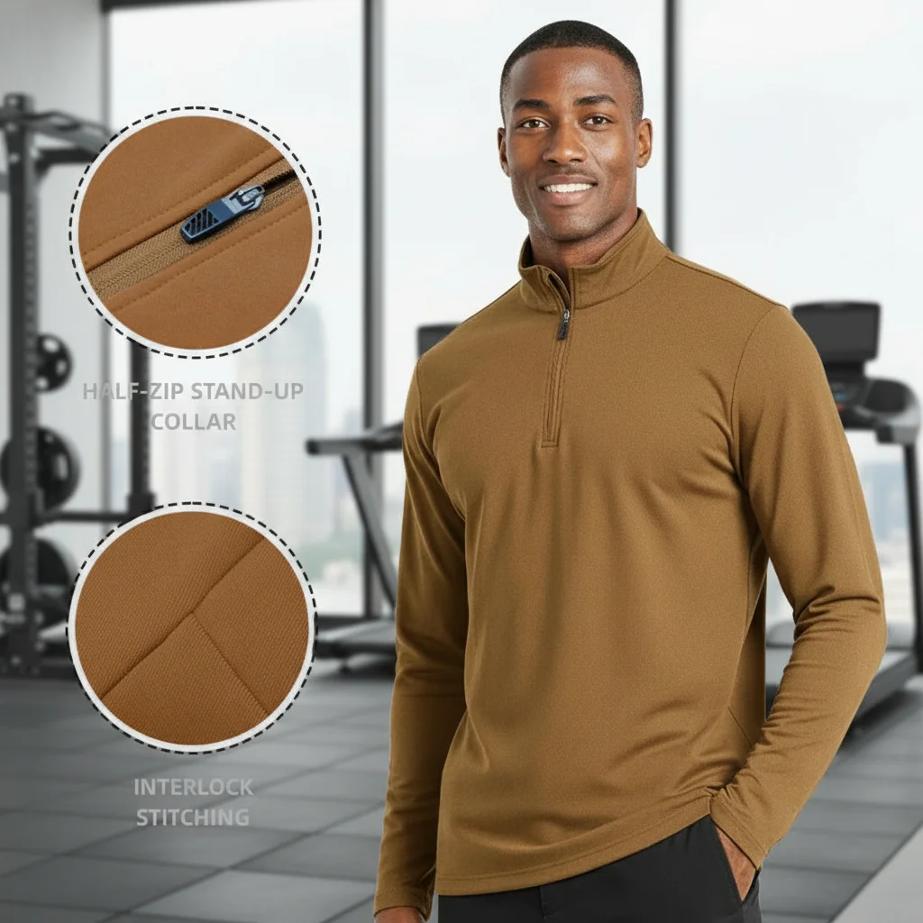 Workout Shirt Mens Athletic Top Quick Dry Long Sleeve Stretch Half Zip Fitness Training Running Breathable Autumn Winter
Workout Shirt Mens Athletic Top Quick Dry Long Sleeve Stretch Half Zip Fitness Training Running Breathable Autumn Winter