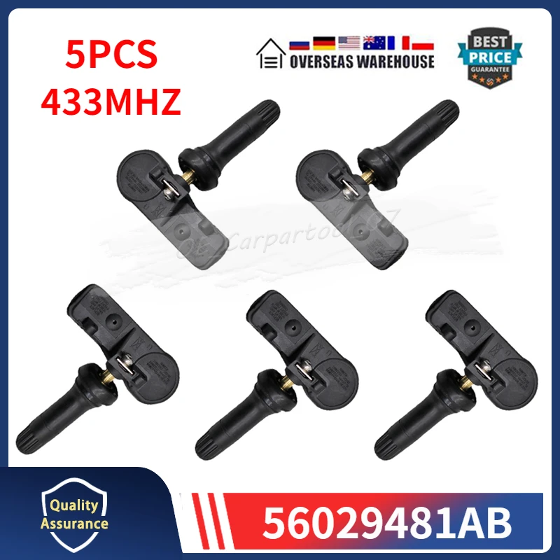 Датчик контроля давления в шинах 56029481AB 56029359AA 5 шт. для Chrysler 300 Dodge Charger Magnum Jeep Grand Cherokee 433 МГц TPMS
Датчик контроля давления в шинах 56029481AB 56029359AA 5 шт. для Chrysler 300 Dodge Charger Magnum Jeep Grand Cherokee 433 МГц TPMS